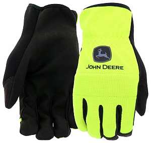 JD86018-L High-Dexterity Work Gloves, Men's, L, Reinforced Thumb, Shirred Cuff, Spandex/Synthetic Leather