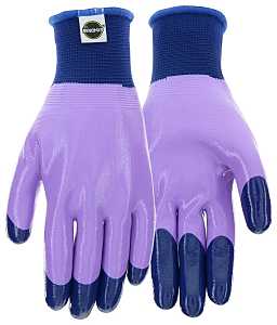 MG30856-W-ML Breathable, Multi-Purpose Work Gloves, Women's, M/L, Elastic Knit Cuff, Nitrile Coating, Purple