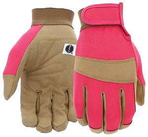 MG86205-W-SM Breathable, High-Dexterity Garden Gloves, Women's, S/M, Hook and Loop Cuff, Synthetic Leather