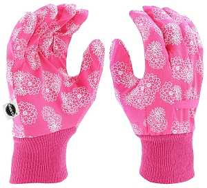 MG64002-W-ML Lightweight Garden Gloves, Women's, M/L, Knit Cuff, Canvas/Cotton/Polyester