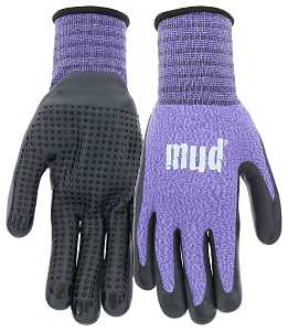 MD31011V-W-XS Coated Gloves, Women's, XS/S, Knit Cuff, Nitrile Coating, Violet