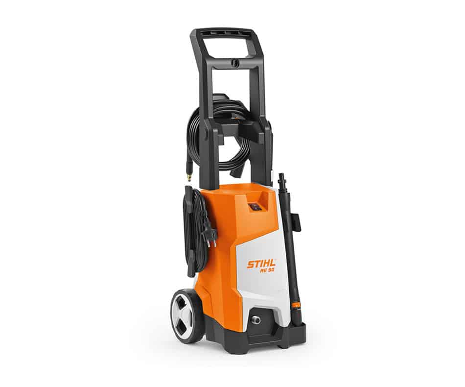 Stihl RE 90 PLUS Electric Pressure Washer, 1800 psi Operating, 1.2 gpm, Fan jet, Rotary Nozzle, 19 ft L Hose