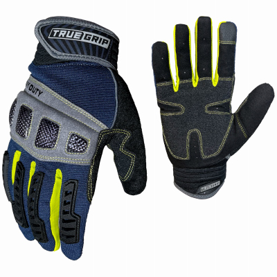 9874623 Gloves, General-Purpose, Heavy-Duty, Men's, M, Adjustable Wrist Cuff, Neoprene/Rubber, Carbon