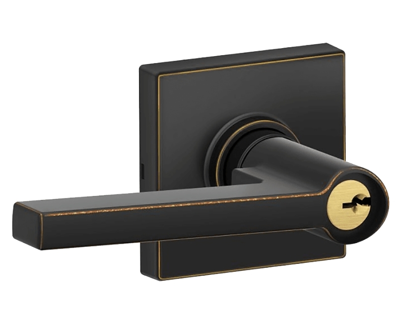J Series J54 SOL 716 COL Entry Lever, Mechanical Lock, Aged Bronze, Metal, Residential, 3 Grade