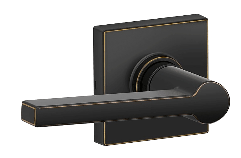 J Series J10 SOL 716 COL Passage Lever, Mechanical Lock, Aged Bronze, Metal, Residential, 3 Grade