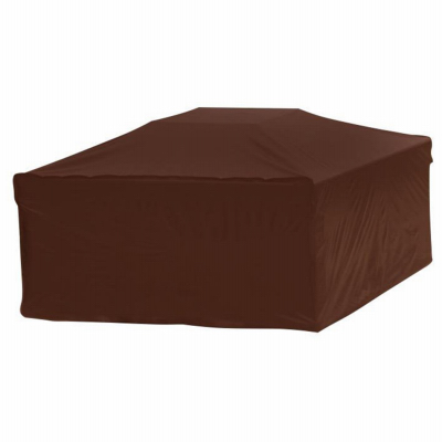 07845BBGD Firepit Cover, 38 in L, 38 in W, Elastic, Dark Brown