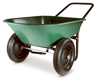 70008 Wheelbarrow, Steel, 2-Wheel, Pneumatic Wheel, Loop Handle