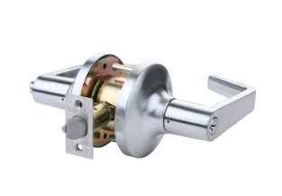 LC2400 Series CL102902 Entry Lever, Matte Black, Lever Handle, Steel, Commercial, Left, Right Hand