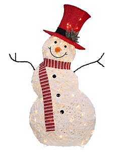 56705 3D Waving Snowman, LED, White, 47 in Tall