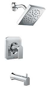 82760 Tub and Shower Faucet, 1.75 gpm Showerhead, Diverter Tub Spout, 1-Handle, Chrome