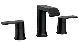 Genta Series 84763BL Bathroom Faucet, 1.2 gpm, 2-Faucet Handle, 3-Faucet Hole, Metal, Matte Black, Lever Handle