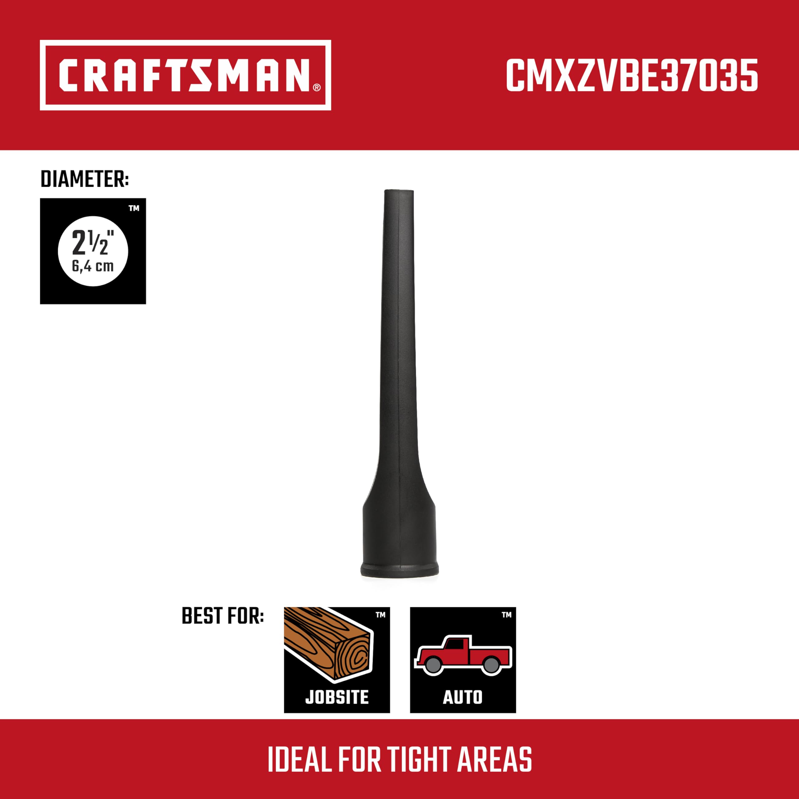 CMXZVBE37035 Crevice Tool, Black