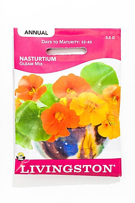 Y1321 Flower Seed, Gleam Mix, Nasturtium