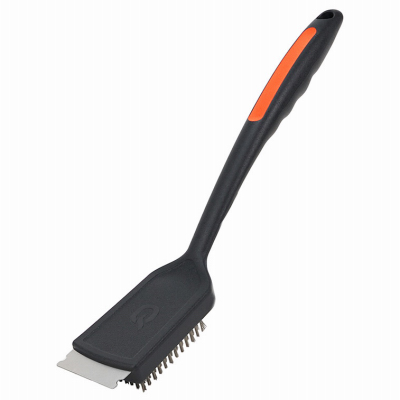 60305Y Grill Brush, Stainless Steel Bristle, TPR Handle, Soft-Grip Handle, 16-1/2 in L