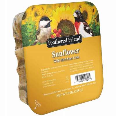 14376 Wild Bird Food, Suet, Sunflower, 9 oz