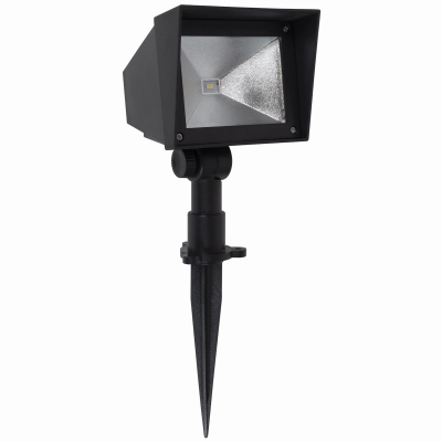 27001 Solar Spotlight, Plastic Fixture, Black, 2/PK