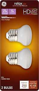 46960 LED Bulb, R14 Lamp, 25 W Equivalent, Medium Lamp Base, Dimmable, 2700 K Color Temp
