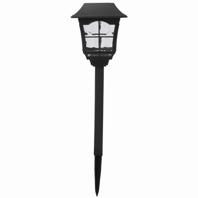 27118 Solar Pathway Light, Plastic Fixture, Black