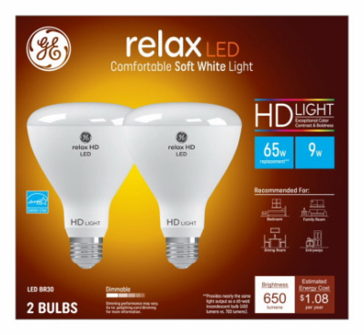 93129938 LED Bulb, 65 W Equivalent, Medium Lamp Base, Dimmable, Warm White Light, 2700 K Color Temp