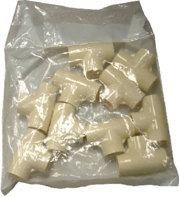 T00160J Pipe Tee, 1/2 in, Slip, CPVC, White, 10 Pk