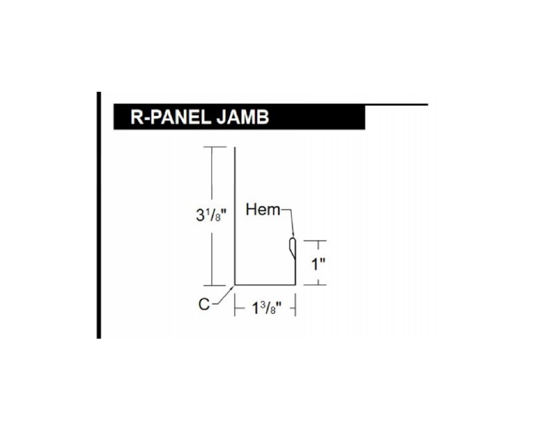 5535141 Panel Trim, 26 ga, 10 ft 2 in L, Galvanized