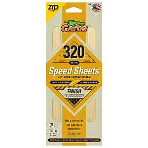 7478 Hook and Loop Sandpaper, 9 in L, 3-2/3 in W, 320 Grit, Aluminum Oxide Abrasive, Latex/Paper Backing