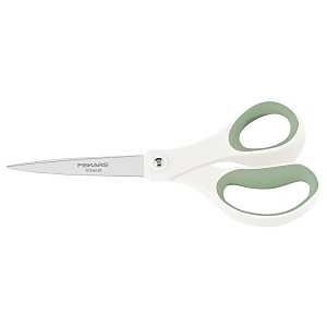 1067267 Fashion Scissors, 8 in OAL, White/Green Handle