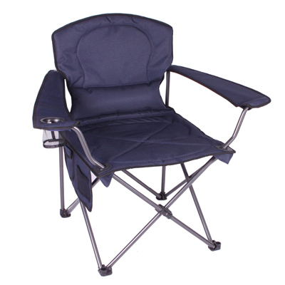 FOUR SEASON COURTYARD HC-XLB303PDB Padded Armchair, 24.8 in W, 24.8 in D, 38.2 in H, 300 lb, Polyester Seat, Blue Frame