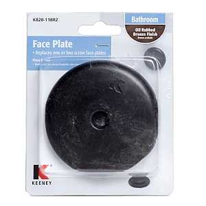 K820-11BRZ Face Plate with Screw, Metal, Oil Rubbed Bronze, For: Standard Size Tubs