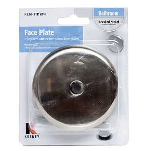 K820-11DSBN Face Plate with Screw, Metal, Brushed Nickel, For: Standard Size Tubs