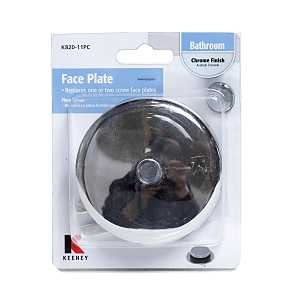 K820-11PC Face Plate with Screw, Metal, Polished Chrome, For: Standard Size Tubs