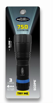 98699 Scope Flashlight, AAA Battery, Alkaline Battery, LED Lamp, 600 Lumens, 230 m Beam Distance, Black