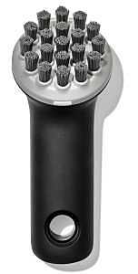 12375200 Brush, 5 in OAL, Cast Iron Trim, Non-Slip Grip Handle, Plastic Handle, Gray Handle