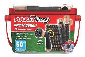 17192-6 Bullet Hose, 50 ft L, Copper