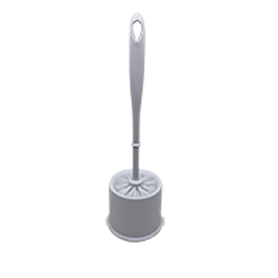 ISTB-SET Toilet Brush Set, Polypropylene Bristle, 15.16 in L Brush, Plastic Holder