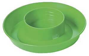 742LIMEGREEN Screw-On Base, 6 in Dia, 1-1/2 in H, 1 qt Capacity, Plastic, Lime Green
