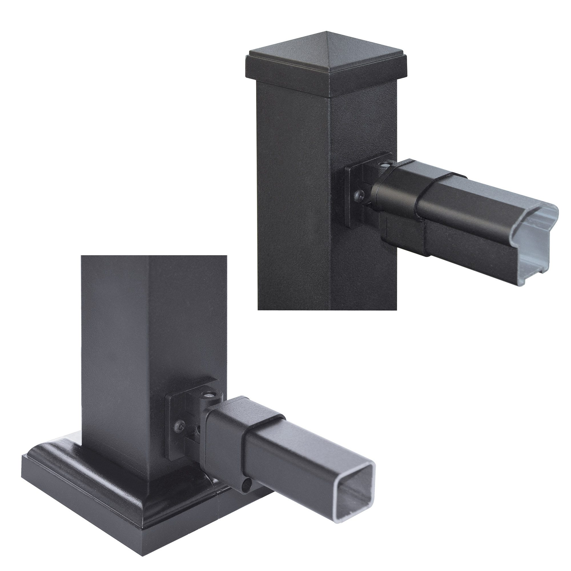 DSRSB-B Side-to-Side Swivel Bracket, Steel, For: Installing Angled Railing Sections to Our Posts