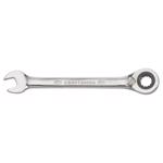 CMMT47613 Ratcheting Combination Wrench, SAE, 11/32 in Drive, 12-Point, Steel, Polished Chrome