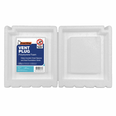 VP67 Large Foundation Vent Plug, 7-3/4 in H, Polystyrene, White