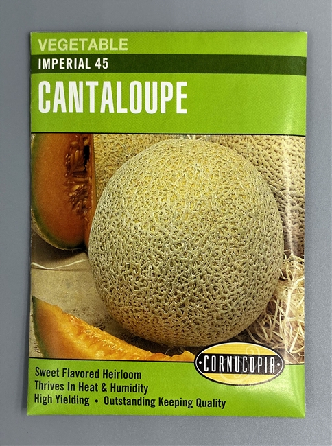 149 Imperial 45 Seed, Cantaloupe, Cucumis Melo Var Cantalupo, Late Spring Planting, 3 g