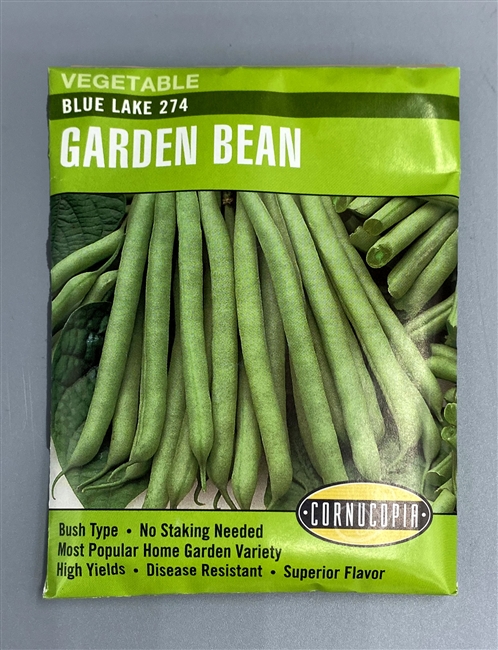 187 Blue Lake 274 Seed, Bean, Phaseolus Vulgaris, Late Spring Planting, 21 g