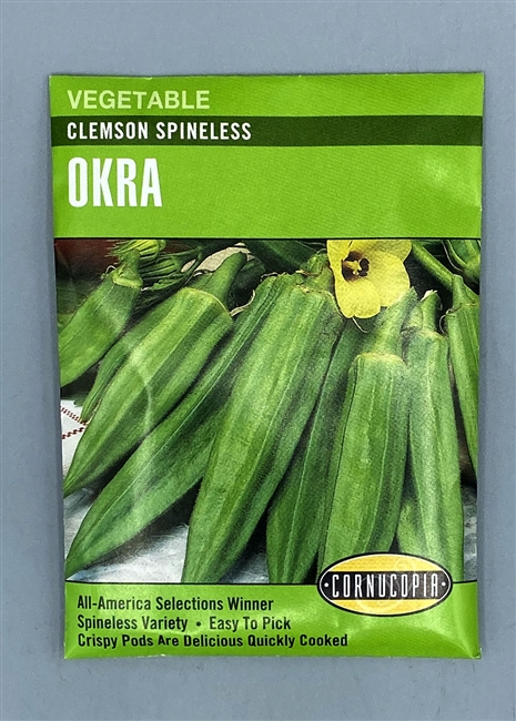 161 Clemson Spineless Seed, Okra, Abelmoschus Esculentus, Spring Planting, 5 g