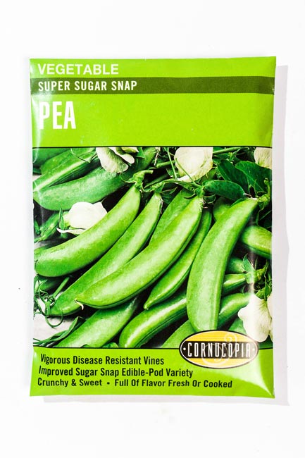 196 Super Sugar Snap Vegetable Seed, Pea, Pisum Sativum, Early Spring Planting, 21 g