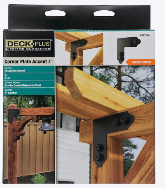 9987194 L-Strap, 4 in L, Steel, Powder-Coated, Fastening Method: Screw