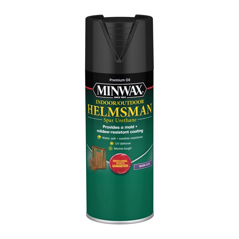 342550000 Spar Urethane, Warm Satin, Clear, Liquid, 11.5 oz, Aerosol Can