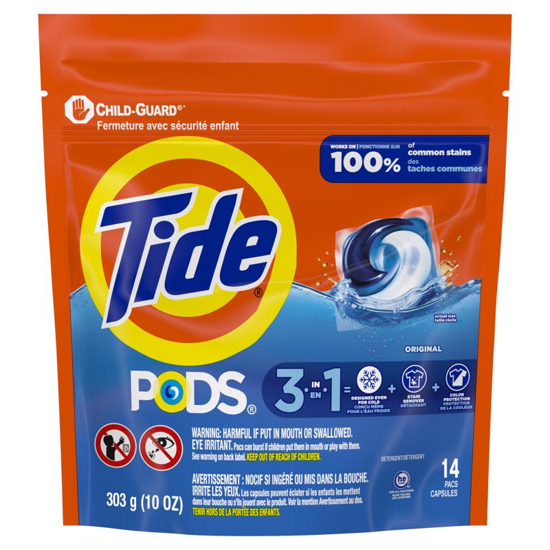 80884907 Laundry Detergent Pouch, Liquid, Original, 10 oz Pouch, 14 pk