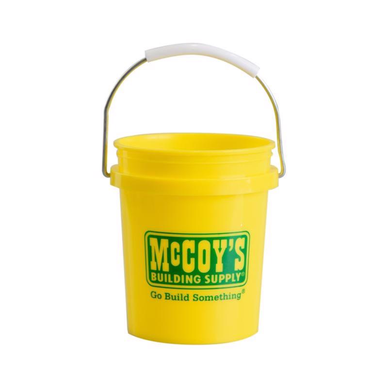 McCoy's Yellow 0.5qt Mini Plastic Bucket w/Lid