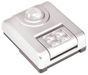 20043-308 Sensor Light, AA Battery, 4-Lamp, LED Lamp, 24 Lumens, White