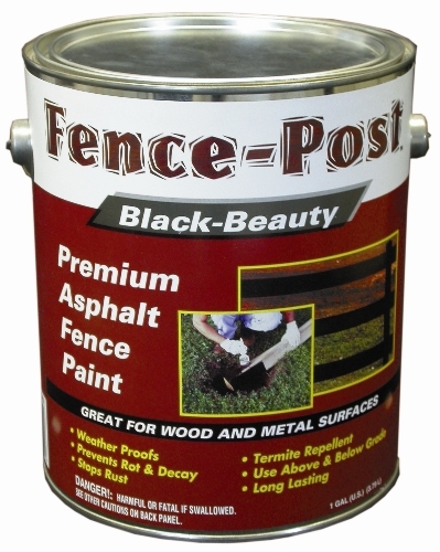 9001-GA Fence Paint, Black, 3.6 qt