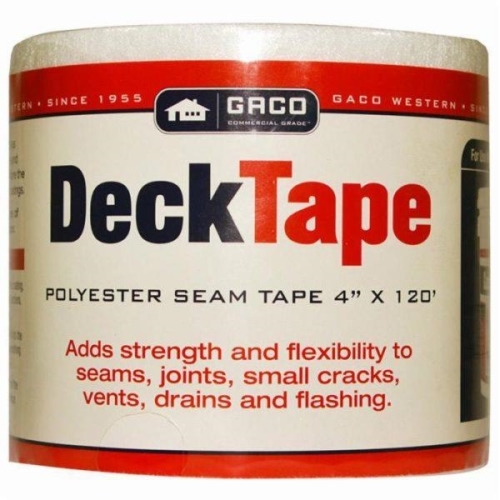 GACDKT4120 Seaming Tape, 100 yd L, 4 in W, Polyester Backing, White